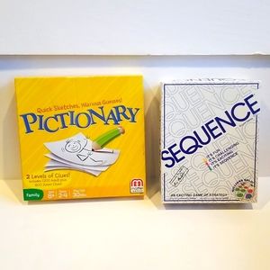 2x Boardgame sets: Pictionary & Sequence